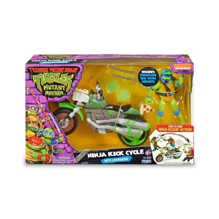 Tortue Ninja Leonardo avec Cycle-1