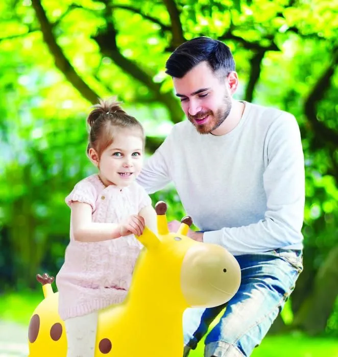 Girafe sauteuse gonflable - Lexibook - 45 cm H - Pompe manuelle incluse - Dés 3 ans-3