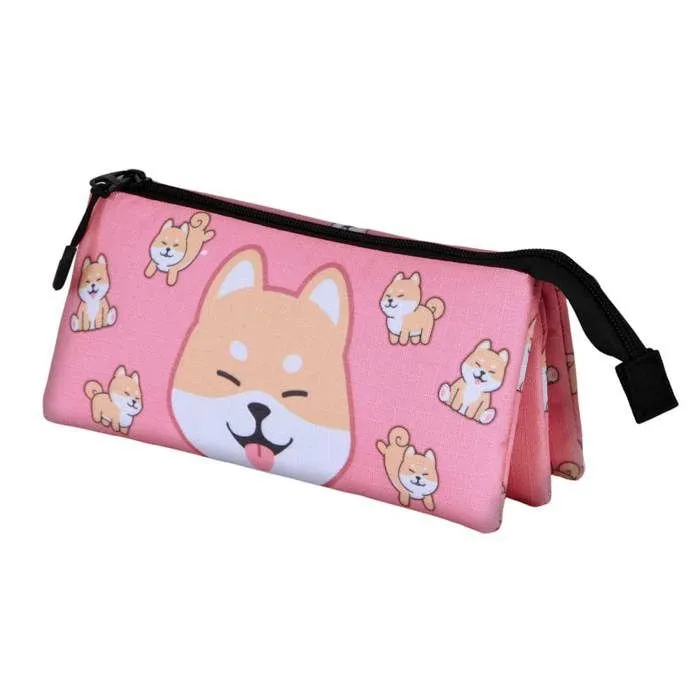 Trousse Triple - Oh My Pop! Shiba - Rose- Taille Unique-0