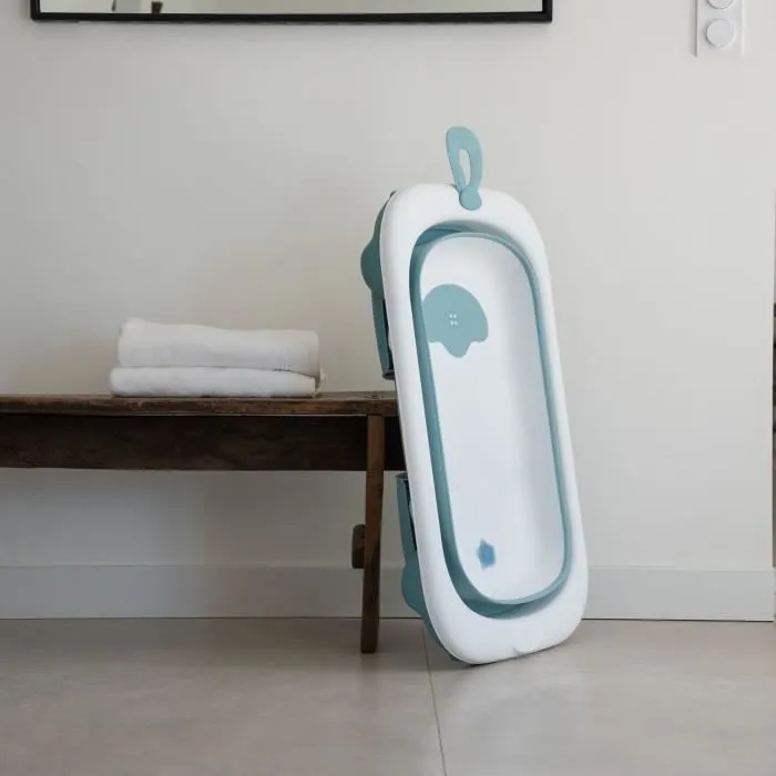 Baignoire pliable - THERMOBABY - BALNÉA - Compact - Bouchon de vidange - Jusqu'à 18 mois - Bleu-1