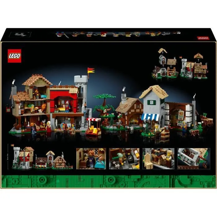 LEGO® Icons 10332 Exclu Cdiscount La place de la ville médiévale - Décoration d'intérieur pour adultes-5