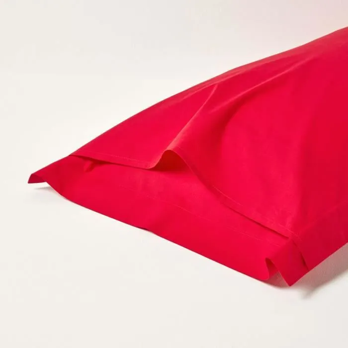 Taie d'oreiller - Coton égyptien - Rouge - 50 x 75 cm - 200 fils - Hypoallergénique-2