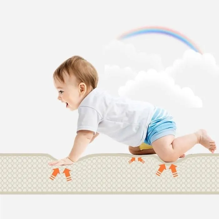 Mamabrum Tapis d'éveil Bébé 2 Faces 120x180X1 cm-  Eléphants ET Exotiques- Tapis de Jeux Enfant Mousse- Pliable- XPE-4