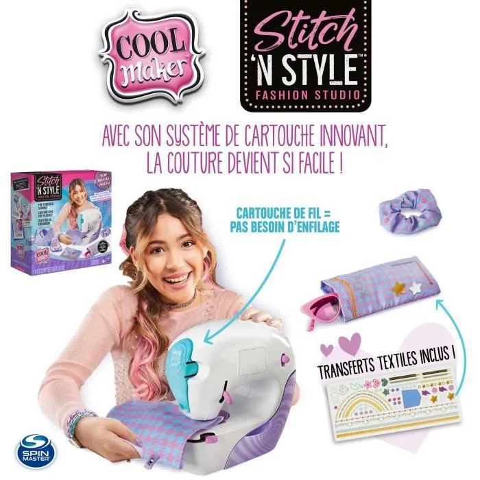 Machine à coudre COOL MAKER Stitch 'N Style Fashion Studio - Idéale pour débuter la couture - 8 ans et plus-6