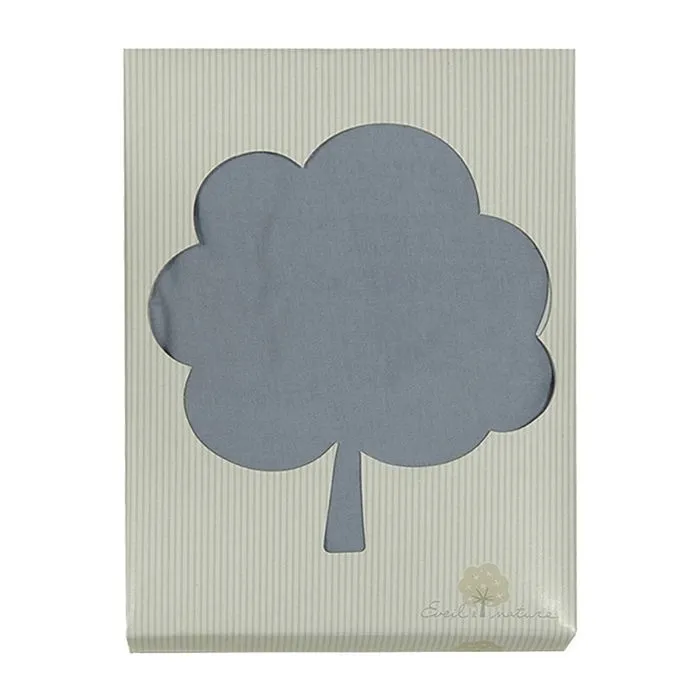 2 Draps Housses jersey 70x140 cm Coton bio Blanc/Océan - Éveil et Nature-0