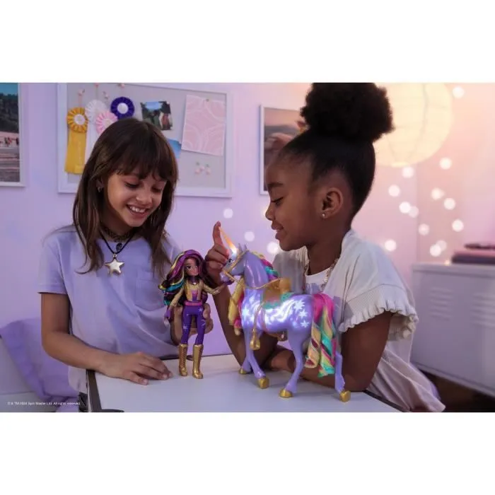 SPIN MASTER LICORNE A FONCTIONS 28 CM WILDSTAR + POUPEE 24 CM Unicorn Academy-5