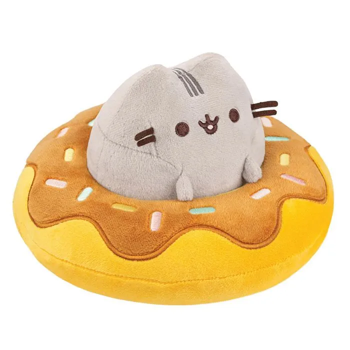 Mascotte peluche - Pusheen - Beignet chocolat - 13 cm - Douceur - Licence officielle-1