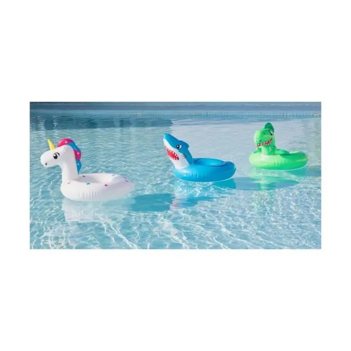 Bouée Gonflable Enfant - Dinosaure - ø49cm - Vert - Piscine & Plage-3
