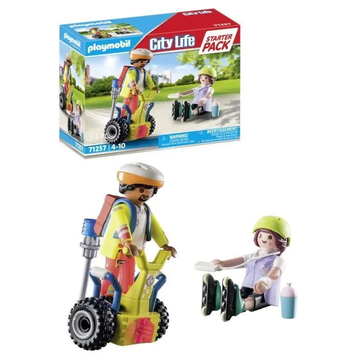 PLAYMOBIL 71257 Secouriste avec gyropode, City Action, Les Secouristes, Starter Pack, Dès 4 ans-2