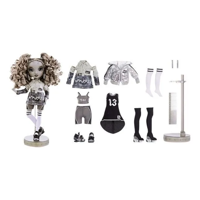 Poupée Rainbow High - Shadow High Doll Série 1 - Nicole Steel (Titanium) - Gris - Enfant - 6 ans et plus-1