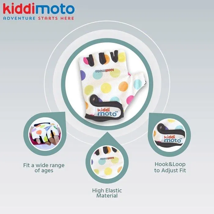 Kiddimoto - Gants Pastel Dotty MEDIUM-4