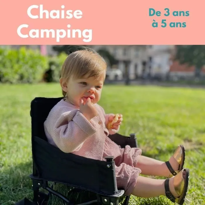 Rehausseur de chaise - BAMBISOL - 6/35 mois - Evolutif en chaise enfant 3/5 ans - Pliable - Noir-4