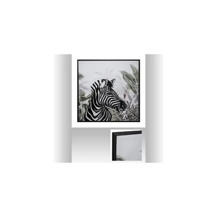 Toile imprimée cadre Zèbre 68 x 68 cm Atmosphera-3