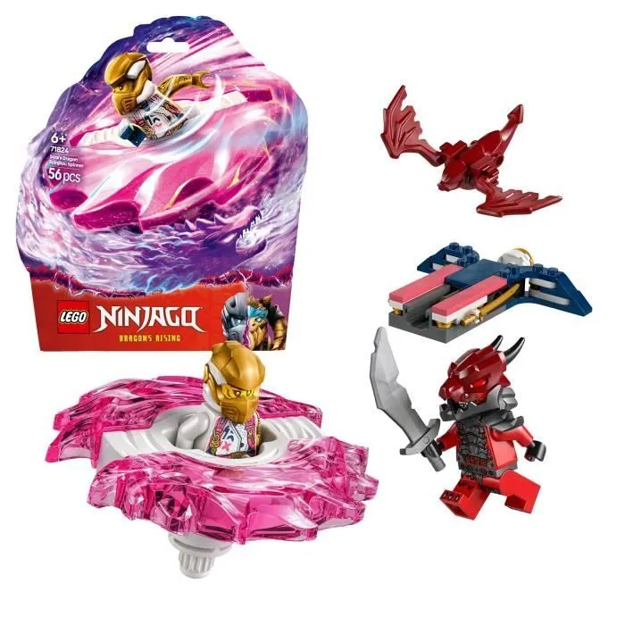 LEGO NINJAGO 71824 La toupie Spinjitzu du dragon de Sora - Jeu de construction dès 6 ans-0