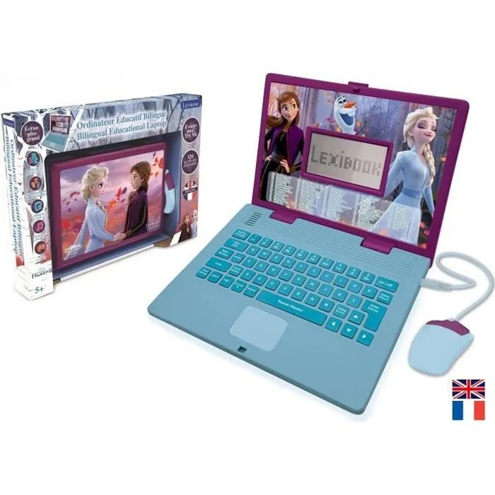 Ordinateur Educatif Bilingue La Reine des Neiges - LEXIBOOK - 124 activités-0