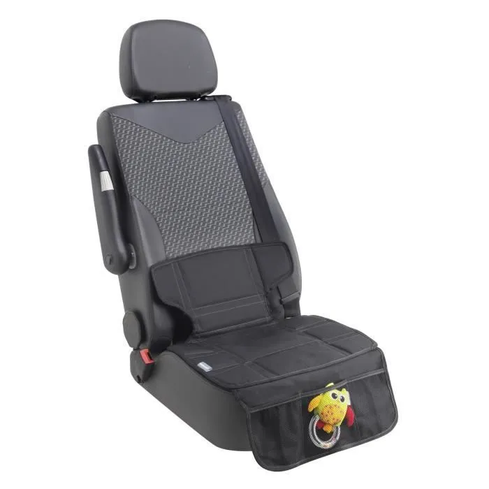 AUBERT CONCEPT Protection d'assise noire pour siège auto - 3 poches filet à l'avant-0