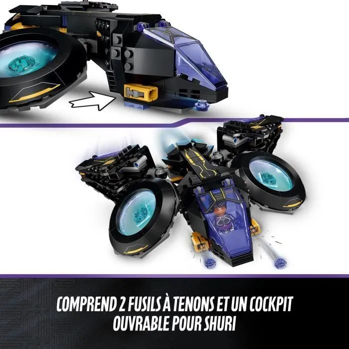 LEGO Marvel 76211 Le Sunbird de Shuri, Vaisseau Jouet, Black Panther Figurines, Super-Héros-3
