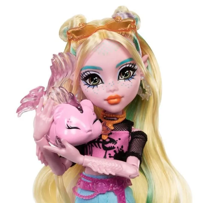 Monster High-Poupée Lagoona Blue-Poupée avec animal et accessoires HXH75-1