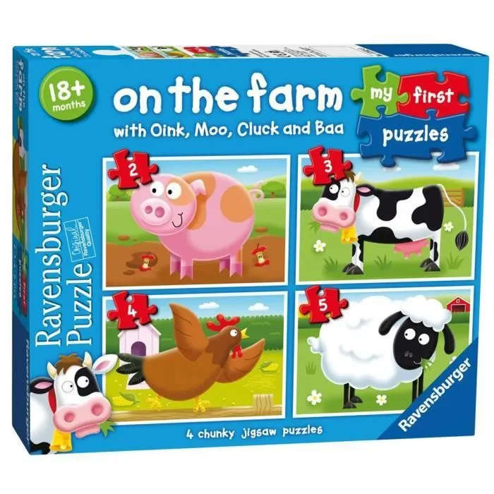 Puzzle 2 pièces 4 Puzzles - On the Farm-0