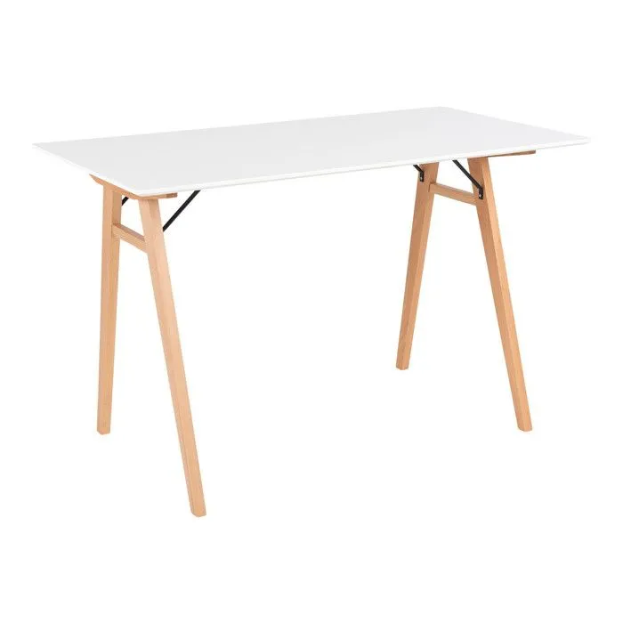 Bureau scandinave Vangsa blanc/bois - House Nordic - 60 - Bois - Panneaux de particules-0