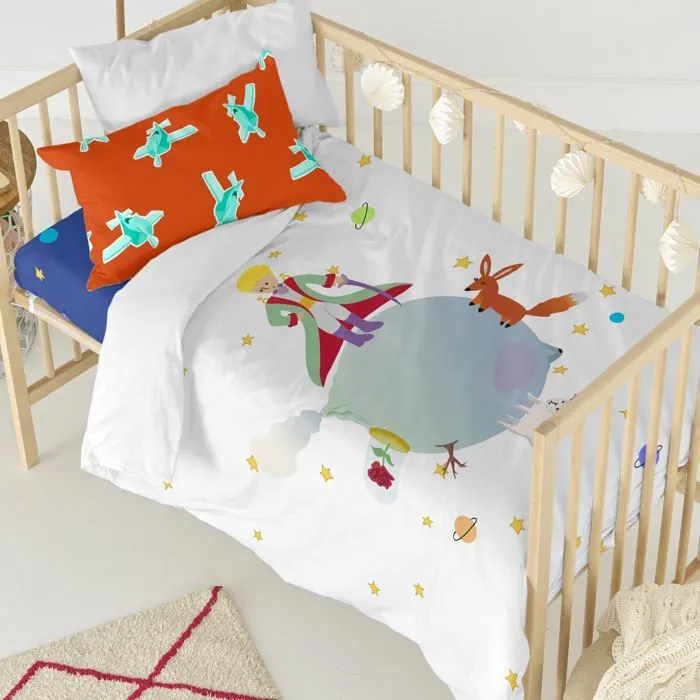 Parure housse de couette 2 pièces Le petit prince 100x120 cm (Berceau)-0