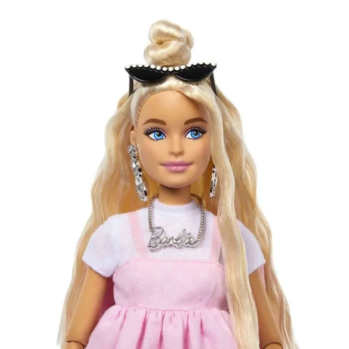 Barbie-Deluxe Style-Poupée Barbie Blonde À Robe Rose Pastel - 4ans+ - HYV27-3
