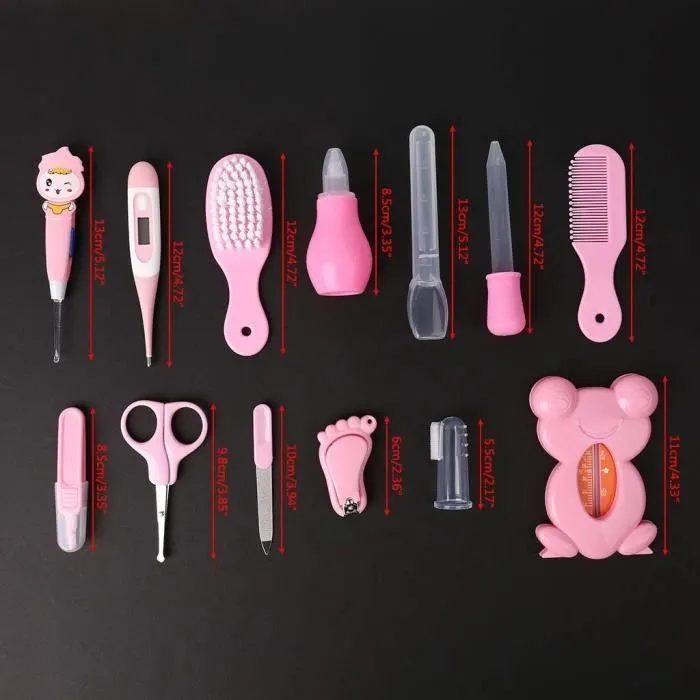 Trousse de Soin et Santé Pour Bébé Essentiel de Toilette - Rose-2