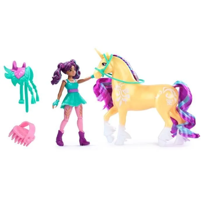 SPIN MASTER COFFRET LICORNE ET POUPEE LEAF ET AVA Unicorn Academy-1