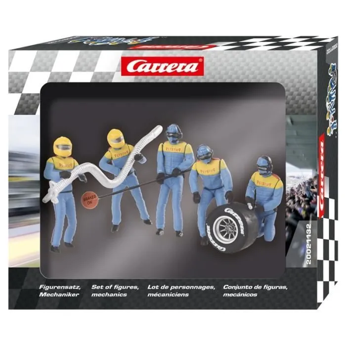 CARRERA - Lot de personnages, mécaniciens - 5 figurines - Bleu - Jouet-1