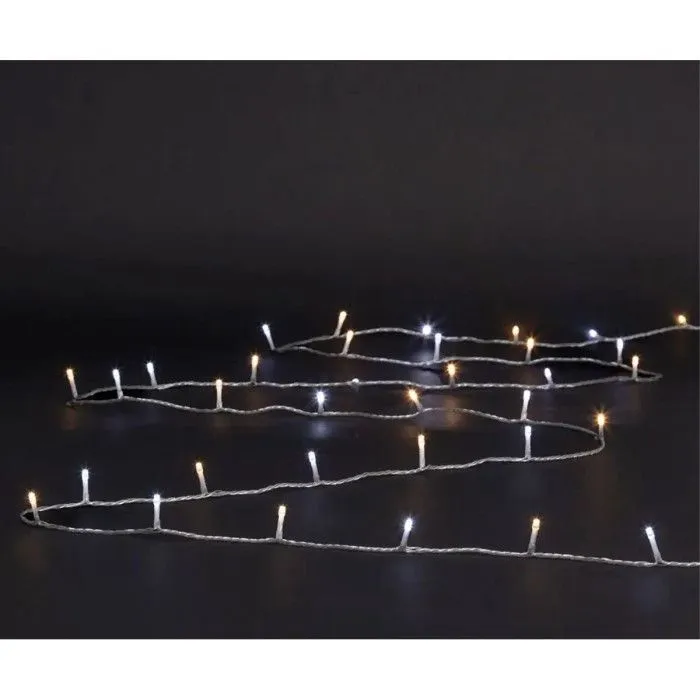 Guirlande de Noël Lumineuse "Timer" 20m Blanc Froid & Blanc Chaud-0