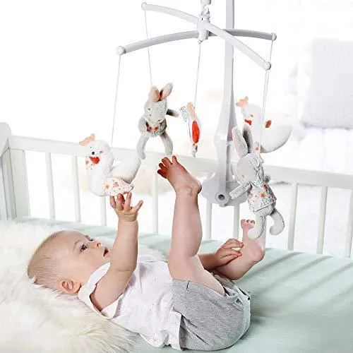 Mobile musical FEHN - Rainbow 160741 - Nounours adorables - À fixer au lit pour bébé-0