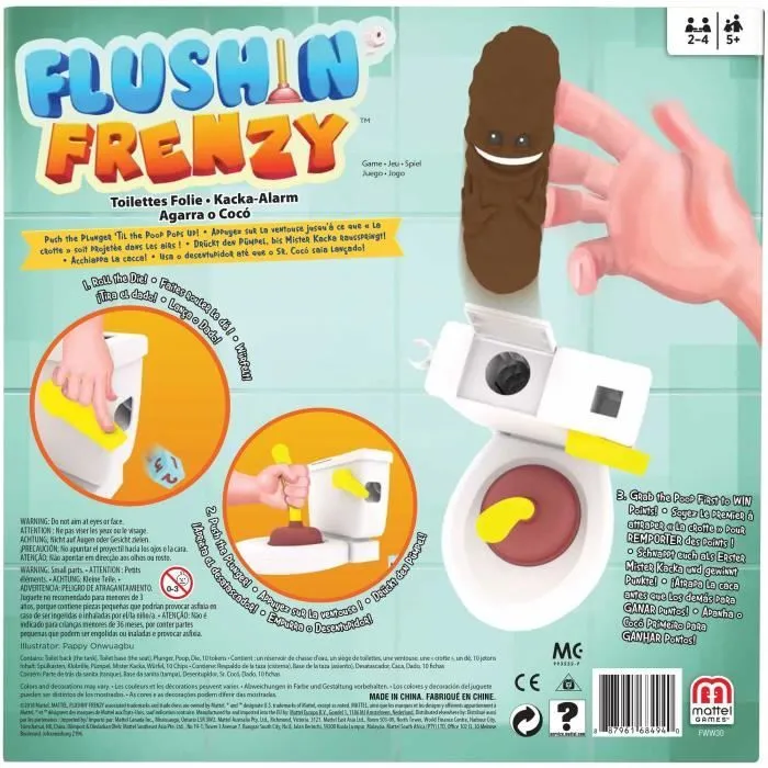 Jeu de société enfant - Toilettes Folie - MATTEL GAMES - 2 à 4 joueurs - 5 ans et +-4