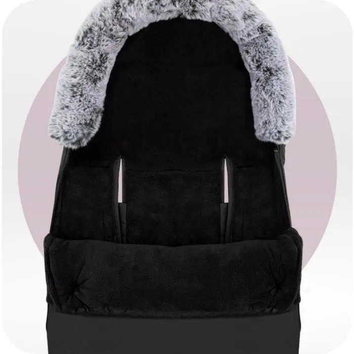 2 en 1 MoMi Chancelière bébé universelle et sac - Sac de couchage universel pour poussette – Noir-3