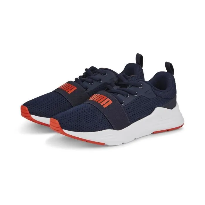 Baskets - Garçon - Puma - Wired Run - Bleu Marine et rouge-0