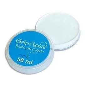 Maquillage Blanc de clown - Grim'tout - Pot de 50ml - Marque OZ INTERNATIONAL-0