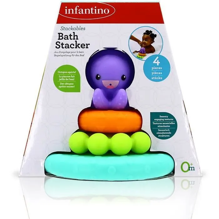 Jouet de bain - INFANTINO - Pyramide de bain pieuvre-0