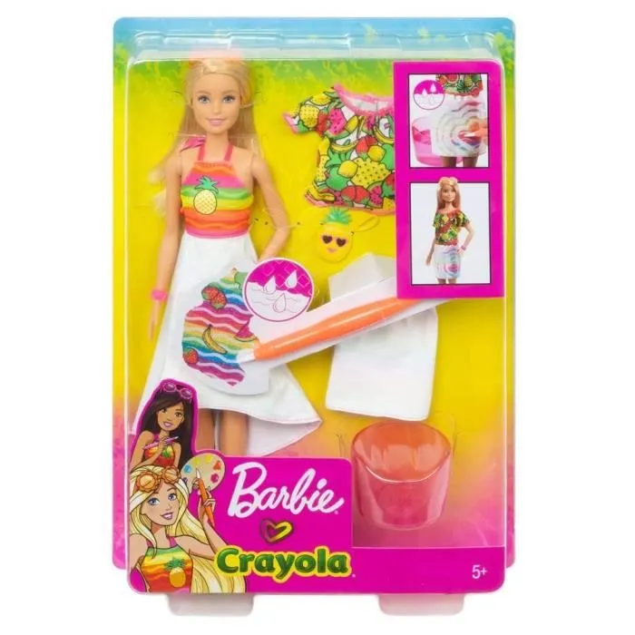 Jouet Poupee - Poupée Surprise Fruitée Blonde Un Pinceau Deux Tenues À Colorier Enfant Gbx18-4
