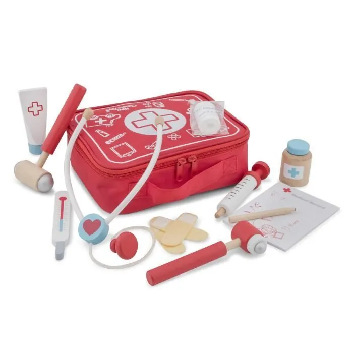 New Classic Toys Mallette docteur, 18291 - Rouge-0
