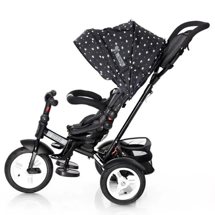 Tricycle évolutif bébé/enfant Lorelli NEO - Roues gonflables - Noir-1
