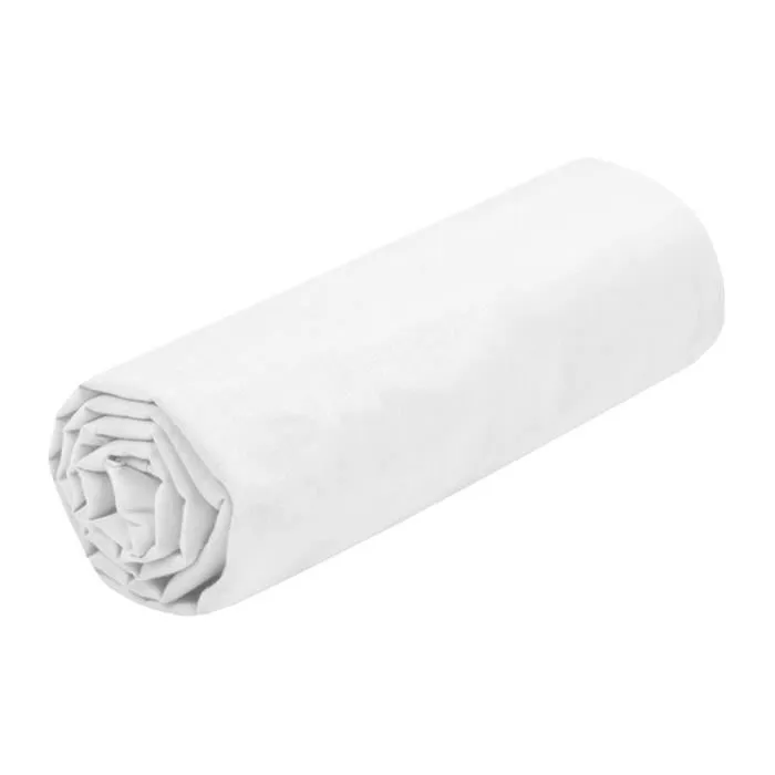 Drap housse - Eden - 140 x 190 cm - Blanc - 100% Coton - Bonnet 30 cm-0