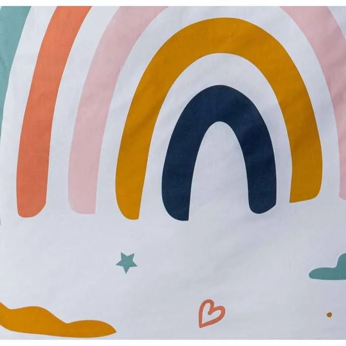 Atmosphera Kids - Parure de lit enfant Arc en ciel - 100% coton 57 fils - 140 x 200 cm-2