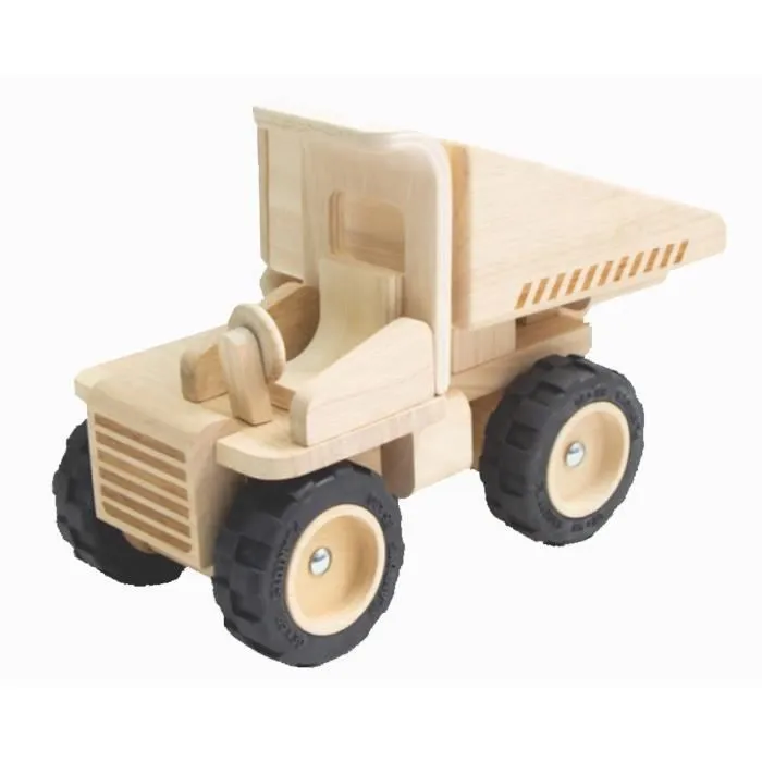 PLAN TOYS Camion benne en bois naturel-0