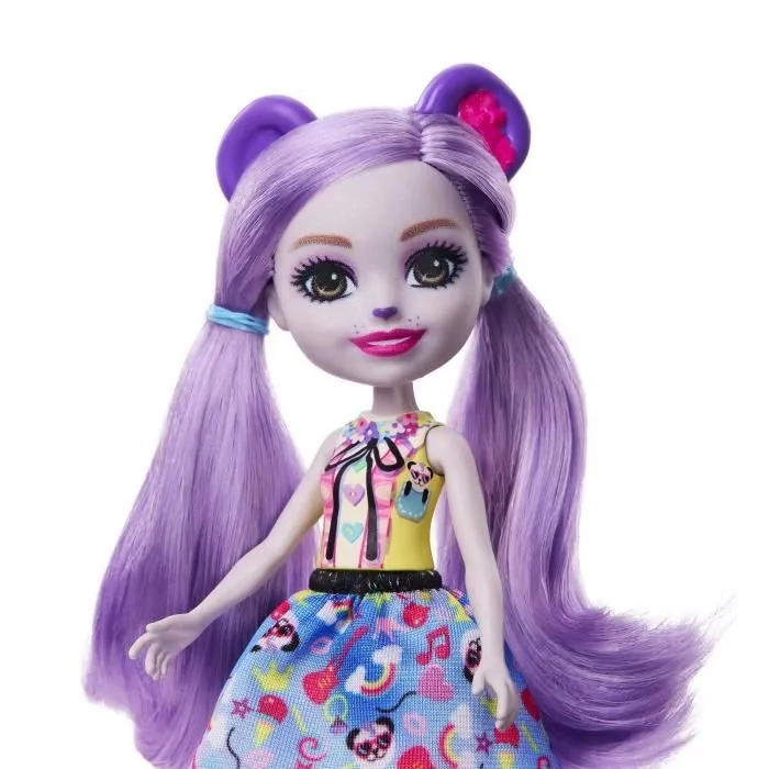 Enchantimals - Bêtes Citadines - Poupée Violetta Panda et figurine - Mini Poupée - ENCHANTIMALS - HNT58 - POUPEE ENCHANTIMALS-1