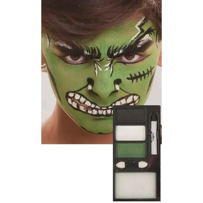 Kit Maquillage Hulk - MY OTHER ME FUN COMPANY, SL - Enfant - Non toxique - Hypoallergénique - Facile à retirer-0