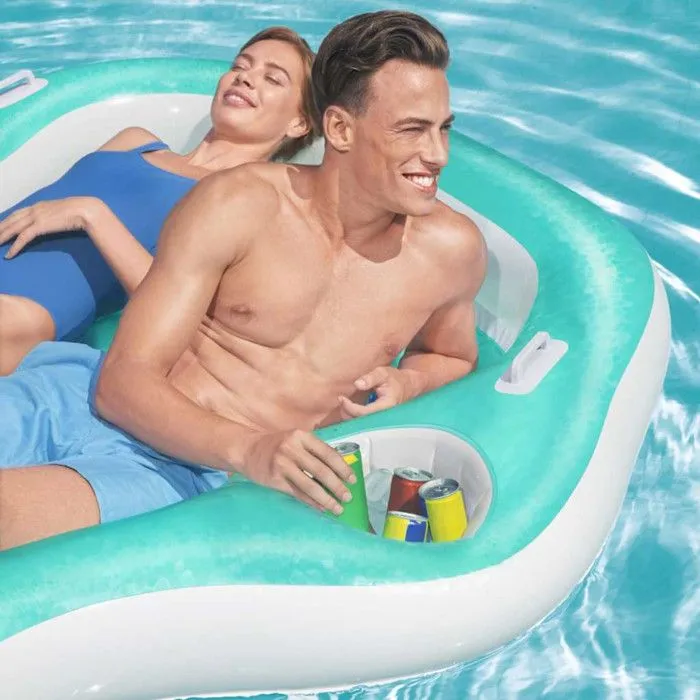 Matelas Flottant - BESTWAY - Chaise Longue Gonflable - Appui-tête - Vinyle Résistant - 2 Chambres à Air-4