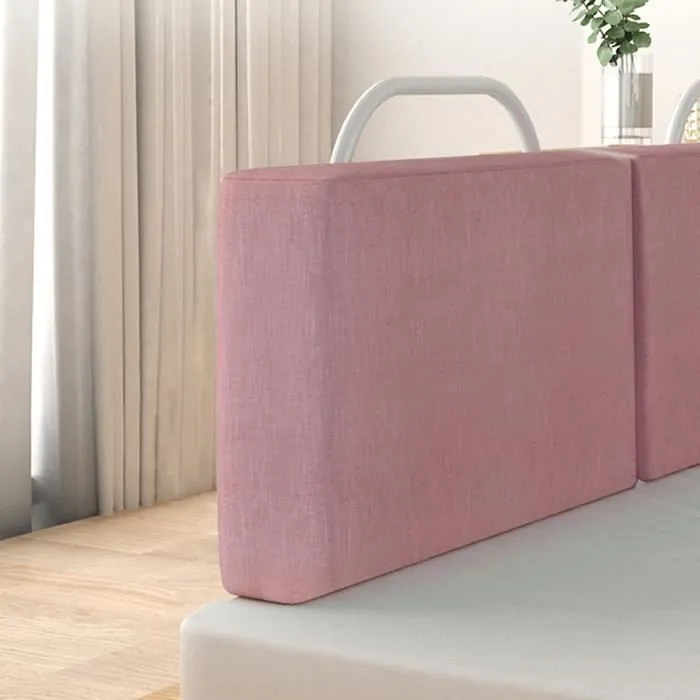 XMTECH Barrière de Lit pour Bébé Enfant Softpack Barrière de Sécurité pour Lit de Bébé Hauteur Réglable Anti-chute Rose Cerise 1,8m-1