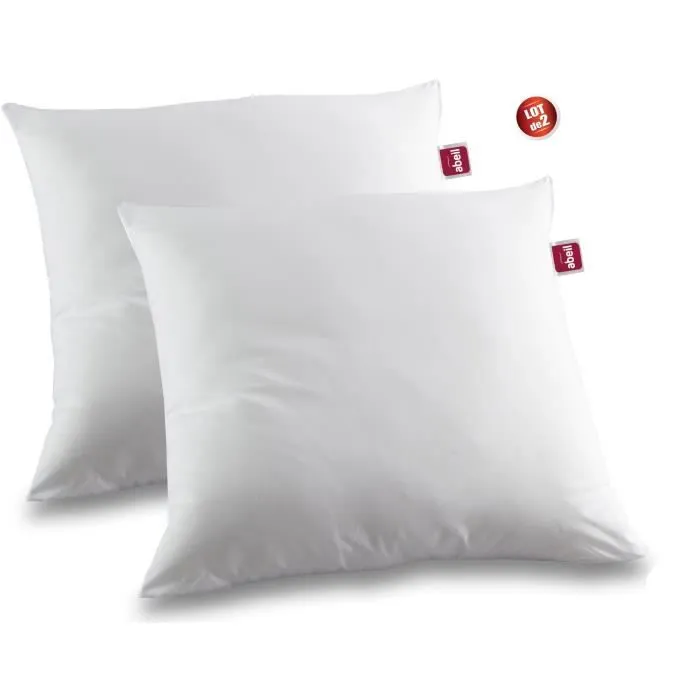 Lot de 2 oreillers anti-acariens - 60 x 60 cm - 100% coton traité Biome® - ABEIL-3