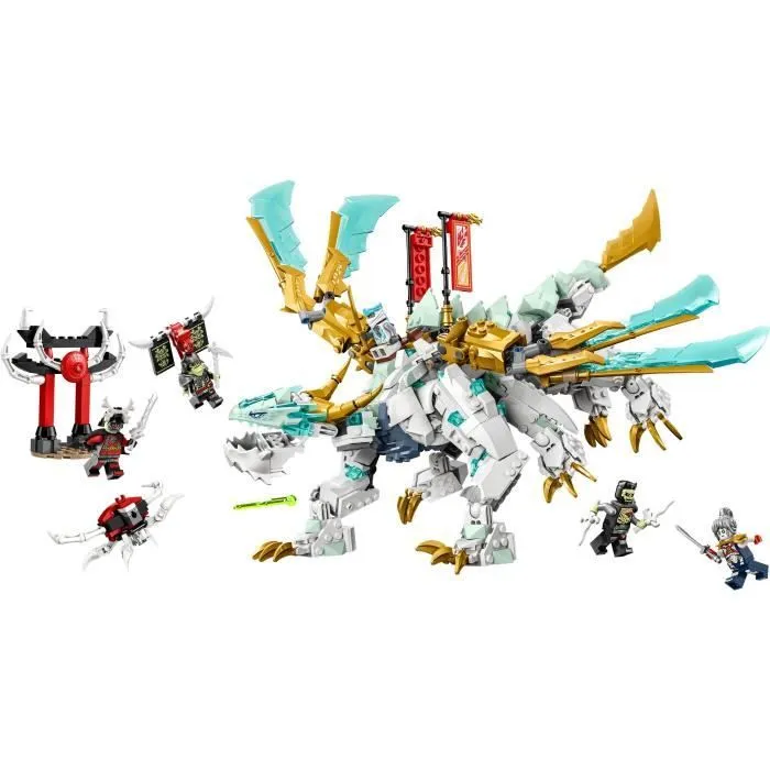 LEGO® NINJAGO 71786 La Créature Dragon de Glace de Zane, Jouet 2-en-1, Figurine de Dragon et Minifigurines-1