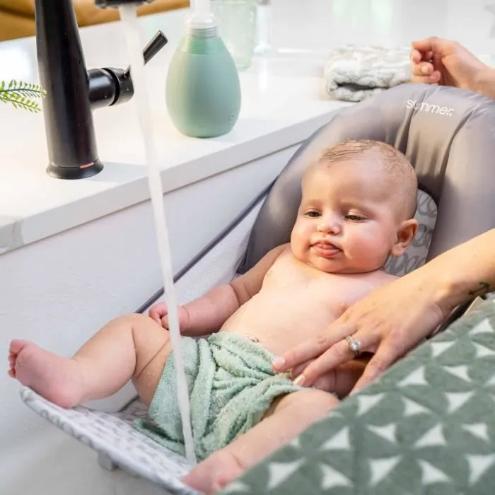 INGENUITY Transat de bain pour bébé pliable gris-4
