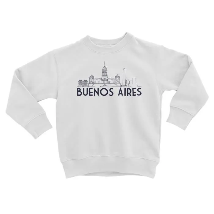 Sweatshirt Enfant Buenos Aires Minimalist Voyage Carte Postale Argentine-0